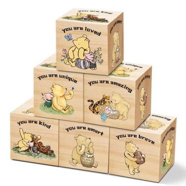 Imagem de Blocos Decorativos de Madeira Tillfuru Winnie the Pooh - Decoração par