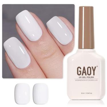 Imagem de Verniz em Gel GAOY White 16ml - Soak Off UV/LED