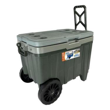 Imagem de Caixa Térmica Cooler 54L Rodas Grandes Praia Camping Antares