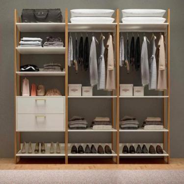 Imagem de Guarda Roupa Closet com Cabideiros Dalla Costa 100% MDF - Dalla Costa 