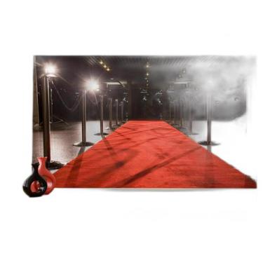 Imagem de Papel De Parede 3D Arte Tapete Vermelho Fotos 3,5M Tra160 - Você Decor