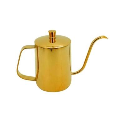 Imagem de Bule Bico Fino Inox Gold Dourado 500ml 9107 Mimo Style
