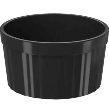 Imagem de 24 Ramekins Canelados Plástico Preto 150ml Restaurante Sushi Coza Porção