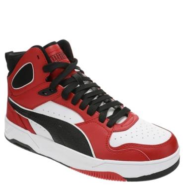Imagem de PUMA Tênis masculino Rbd Break Mid, Branco e preto para todos os tempos vermelho Ah25, 40