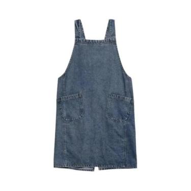 Imagem de Avental Feminino de Algodão Jeans - Estilo Coreano para Cozinha, Jardi