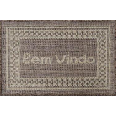 Imagem de Mini Capacho Sisal Look Bem Vindo 008 Castor 040x060 cm - RAYZA Tapete