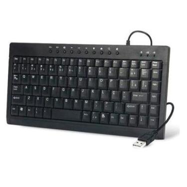 Imagem de Mini Teclado Usb Multimidia Padrão Abnt2 Knup Kp-2013 Preto