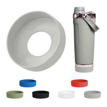 Imagem de WUQID Bota de silicone compatível com Stanley Activate Shaker garrafa de 590 ml, inferior antiderrapante e protetor macio antiarranhões protetor inferior (cinza sálvia)