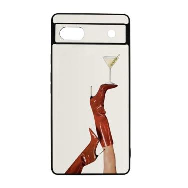 Imagem de qizjio Martini Capa protetora à prova de choque estética costeira cowgirl capa de telefone para Google Pixel 6A