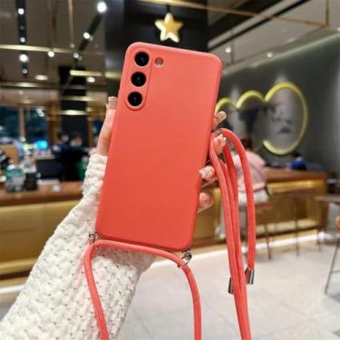 Imagem de Capa de silicone macio TPU para Samsung Galaxy S25, S24, S23, S22, S21, S20 Fe Plus, Note 20 Ultra (para Samsung S23Ultra/Vermelho Espinheiro)