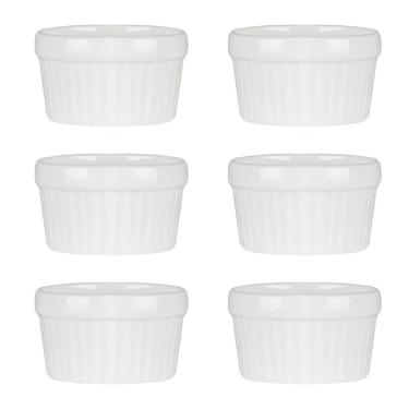 Imagem de 6 Ramekin De Porcelana Classic Branco 6Cm X 4Cm Lyor
