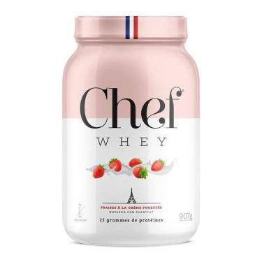 Imagem de Chef whey protein zero lactose morango 907g - chef whey