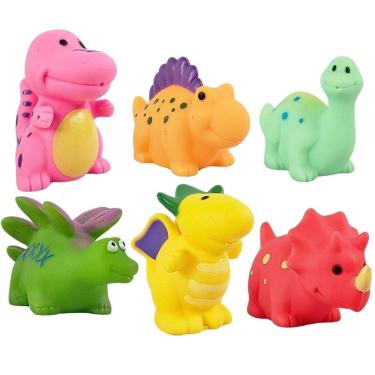 Imagem de Mini Dinossauros Coloridos Banho Divertido Bebes Castela