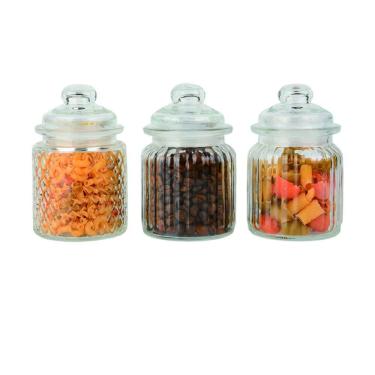 Imagem de Conjunto 3 Potes Vidro Hermético 300Ml Class Home