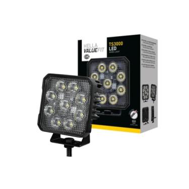 Imagem de Hella Lâmpada de trabalho LED 357112002 Hella ValueFit TS3000 com 9 LEDs Multivolt Close Range LT Incl. 76,2 cm Cabo com fios abertos Preto Hella ValueFit Lâmpada de trabalho LED