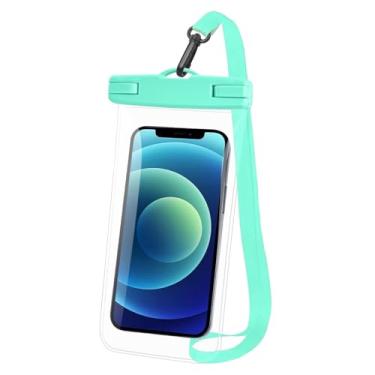 Imagem de [1 unidade] Bolsa de telefone à prova d'água para iPhone 16/15 Pro Max e Galaxy S24+/S23-17.8 cm, capa de telefone à prova d'água com cordão, itens essenciais para viagens de praia IPX8, Cruise Ship
