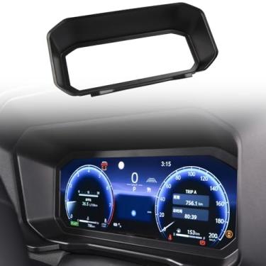 Imagem de CTH Para Toyota Land Cruiser 2024 2025 painel central odômetro tela moldura decorativa capa decorativa com película protetora filme de vidro temperado acessórios de carro 1 peça