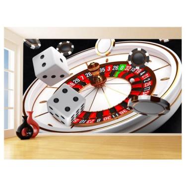 Imagem de Papel De Parede Salão De Jogos Cassino Fichas 3,5M Jcs139 - Você Decor