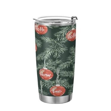 Imagem de KEEPREAL Copo de aço inoxidável com tampa para galhos de árvore de Natal, 590 ml, garrafa de viagem de parede dupla isolada a vácuo para bebidas quentes e frias, xícara de café e gelo#291