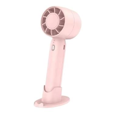 Imagem de Ventilador Pequeno Portátil, Dormitório Silencioso, Ventilador De Mão Escritório(ROSA)