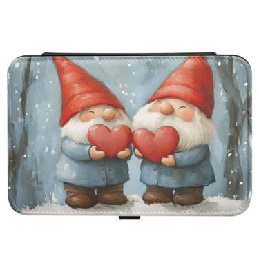 Imagem de Burbuja Caixa de joias de viagem de gnomo dos namorados, presente para mulheres e meninas, estojo de joias portátil de couro PU organizador para brincos, anéis, colares e pulseiras