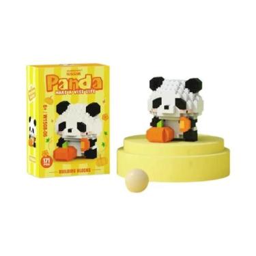 Imagem de Brinquedos Educativos De Blocos De Montar Panda Vermelho, Decoração De