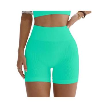 Imagem de Calças De Yoga Femininas De Cintura Alta Em Cor Sólida Com Textura Can