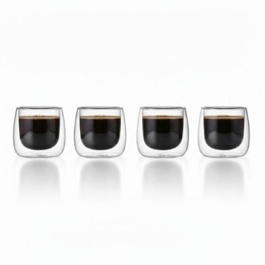 Imagem de Copo Parede Dupla de Vidro 100ml, 4pcs  Ruvolo