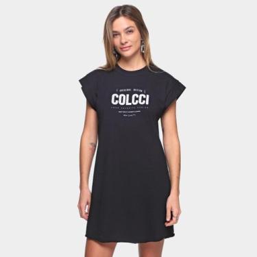 Imagem de Vestido Curto Colcci Muscle Estampado, Preto, G