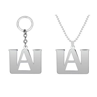 Imagem de Pingente de chaveiro My Hero Academia A Letter em aço inoxidável