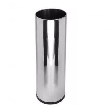 Imagem de Porta Guarda-chuva - Inox 24x70 em Aço Inox com Bandeja Plástica Removível Inox