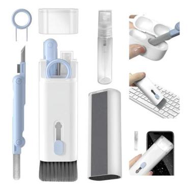 Imagem de Kit Escova 7 em 1 Para Limpeza de Teclado, Fones, Celular e Eletrônico