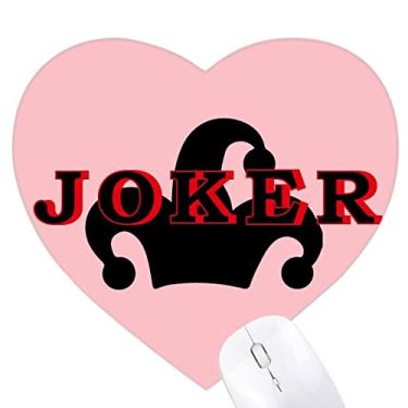 Imagem de Mousepad de borracha monocromático Coringa coração tapete de jogo escritório