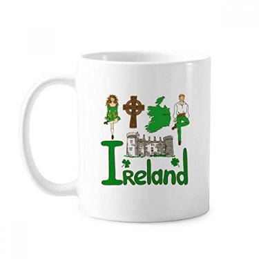 Imagem de Caneca de cerâmica cerâmica com símbolo nacional da Irlanda