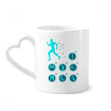 Imagem de Caneca com ilustração humana de estrutura óssea, caneca de cerâmica para café, copo de coração de vidro
