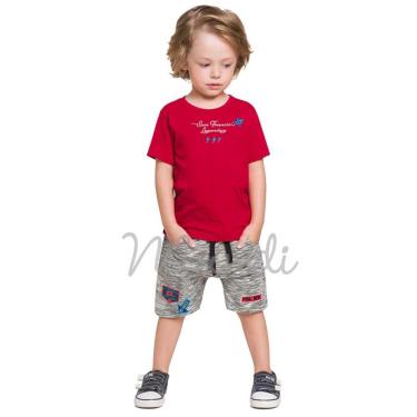 Imagem de Conjunto infantil menino camiseta e bermuda Mundi