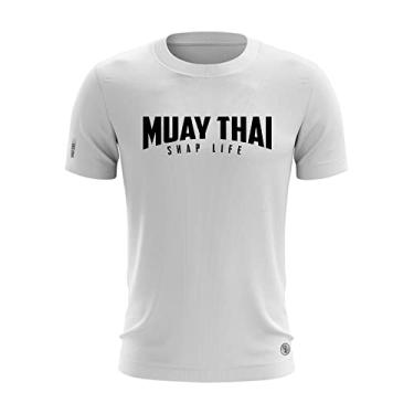 Imagem de Camiseta Treino Artes Marciais Academia Shap Life Muay Thai Cor:Branco;Tamanho:G