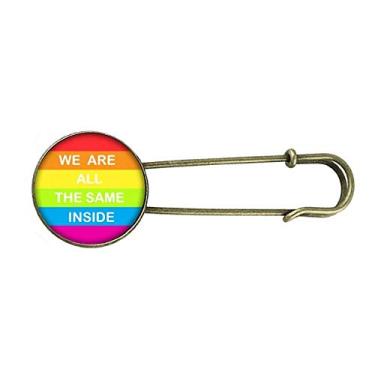 Imagem de Rainbow Gay LGBT Broche de Metal Retrô Lésbica Transgênero