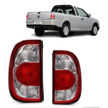 Imagem de Par Lanterna Saveiro G3 G4 06 07 08 09 10 11 Bicolor Cristal