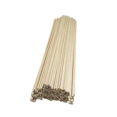 Imagem de Colaxi Varas quadradas inacabadas, varas de madeira para artesanato, escultura suave, tiras de madeira para navios, marcos educacionais, pontes, 200 mm x 4 mm x 4 mm