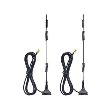 Imagem de EJOYS Antena macho SMA de banda dupla WiFi 2,4 GHz 5,8 GHz 5,8 GHz 12dBi, base magnética, para roteador WiFi, amplificador de sinal, repetidor, extensor de alcance, placa de rede sem fio, adaptador