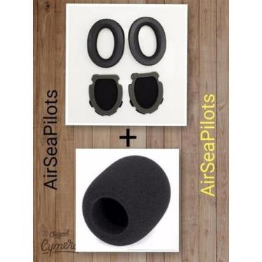 Imagem de Espuma Para Headset Bose A10 E A20 e Espuma Microfone - almofada fone 