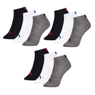 Imagem de 9 Pares De Meias Em Algodão Modelo Cano Curto Esportivas Sport Masculi