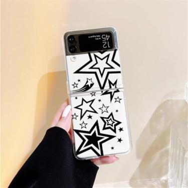Imagem de Super Star Phone para Samsung Galaxy Z Flip 6 Case Transparent Stars Clear Hard Cover para Samsung ZFlip4 Z Flip5 4 Bag, Style 5, para Galaxy ZFlip 6