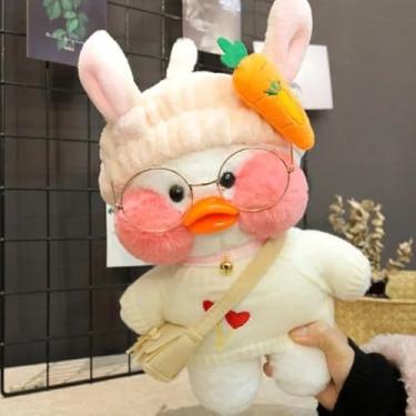Imagem de Lalafanfan Pato de Pelúcia Amarelo 30cm, Brinquedo de Pelúcia, Pato de Pelúcia Kawaii (04)