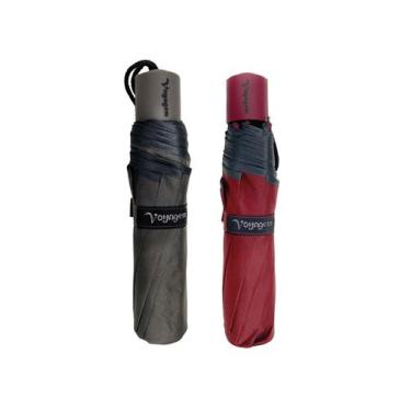 Imagem de Kit 02 Guardas-Chuva Reforçado Voyagem Vermelho E Preto 010L