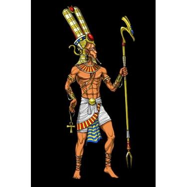 Imagem de Ancient Egyptian Mythology Notebook: Ancient Egyptian Mythology God Amun Black Lined Notebook