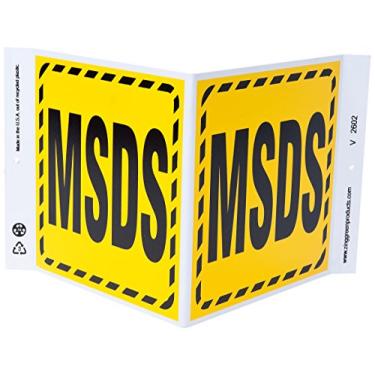 Imagem de ZING Placa 2602 Eco Safety V, MSDS, 7Hx12Wx5D, plástico reciclado