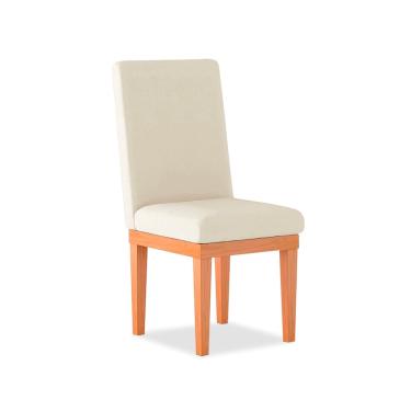 Imagem de Cadeira Estofada Alice Reforçada Suede Bege - Madeira Prima Deccor