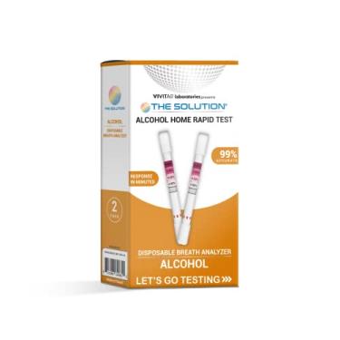 Imagem de Vivitar Bafômetro descartável de álcool para laboratórios, pacote com 2, bafômetro de uso único, aprovado pela FDA, 99% teste preciso, bafômetro pessoal com resultados rápidos, fácil de usar, portátil